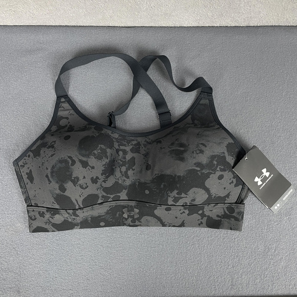 Nike Dri Fit Sports Bra Womens 34DD Black Padded Racerback High Support - Picture 8 of 16